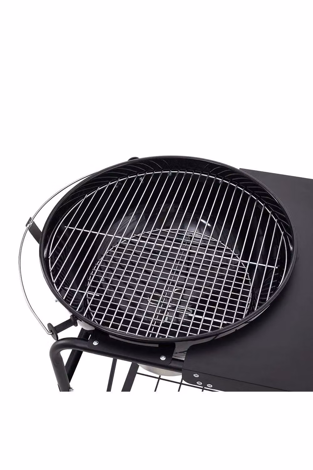 Garden Sanctuary Round Black Charcoal Kettle Grill with Side Table, W/D/H: 105 x 71.5 x 94.5 cm – 3