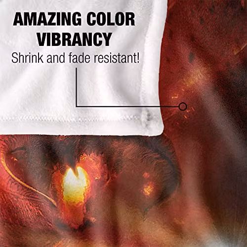 LOGOVISION Lord of the Rings Super Soft Fleece Throw Blanket, Multicolour and White, W: 152 cm, D: 127 cm – 3