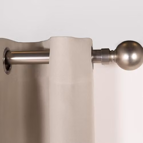 OHS Pair of Modern Thermal Blackout Eyelet Curtains in Beige, Width: 167 cm, Drop: 228 cm – 4