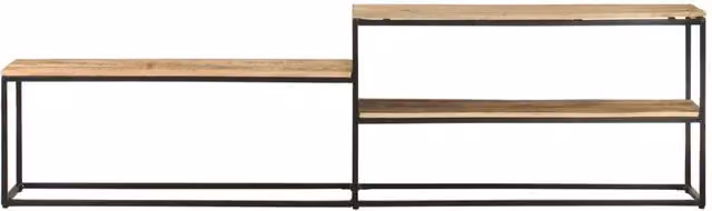 Berkfield Home Industrial TV Cabinet in Brown Rough Mango Wood, W/D/H: 180 x 30 x 50 cm