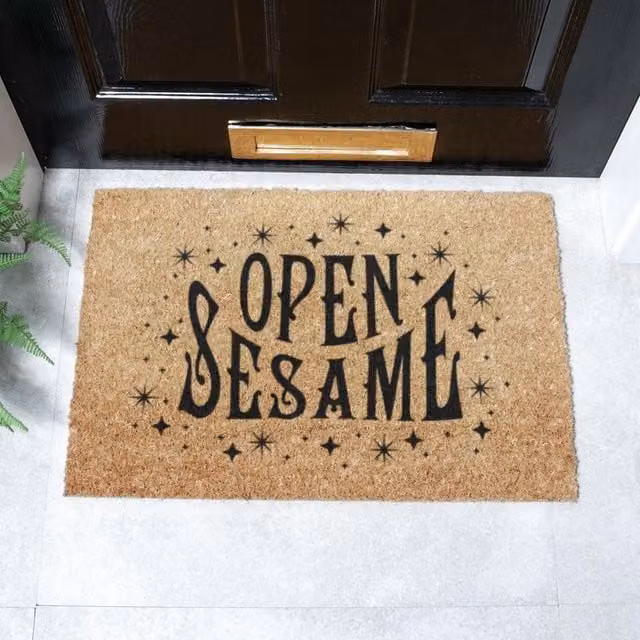 Artsy Mats Open Sesame Design Doormat, Black, W/D/H: 60 x 40 x 1 cm – 1