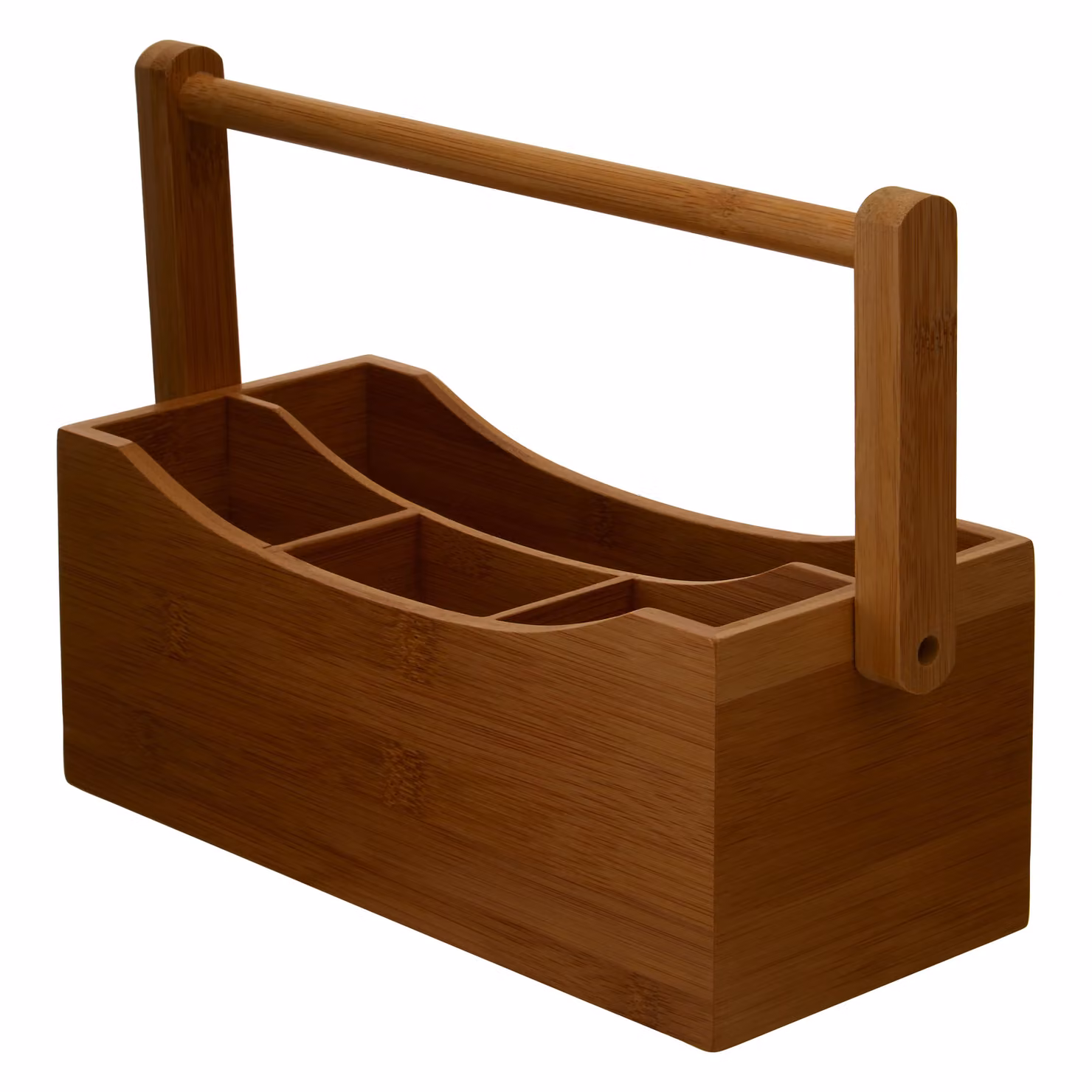 Orsina Bamboo Utensil Box with Compartments in Brown – 5