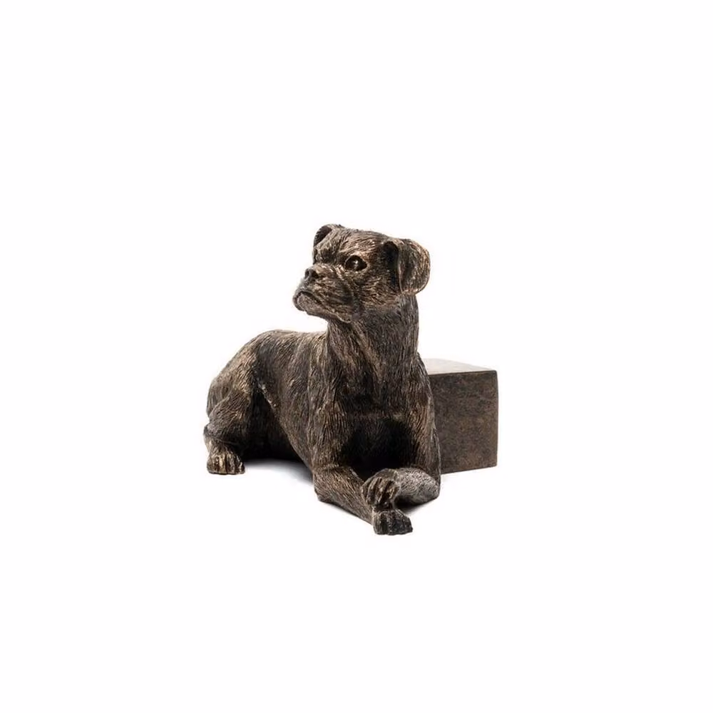Jardinopia Boxer Dog Plant Pot Feet, Set of 3, Bronze, W: 11 cm, D: 8 cm, H: 7.5 cm – 2