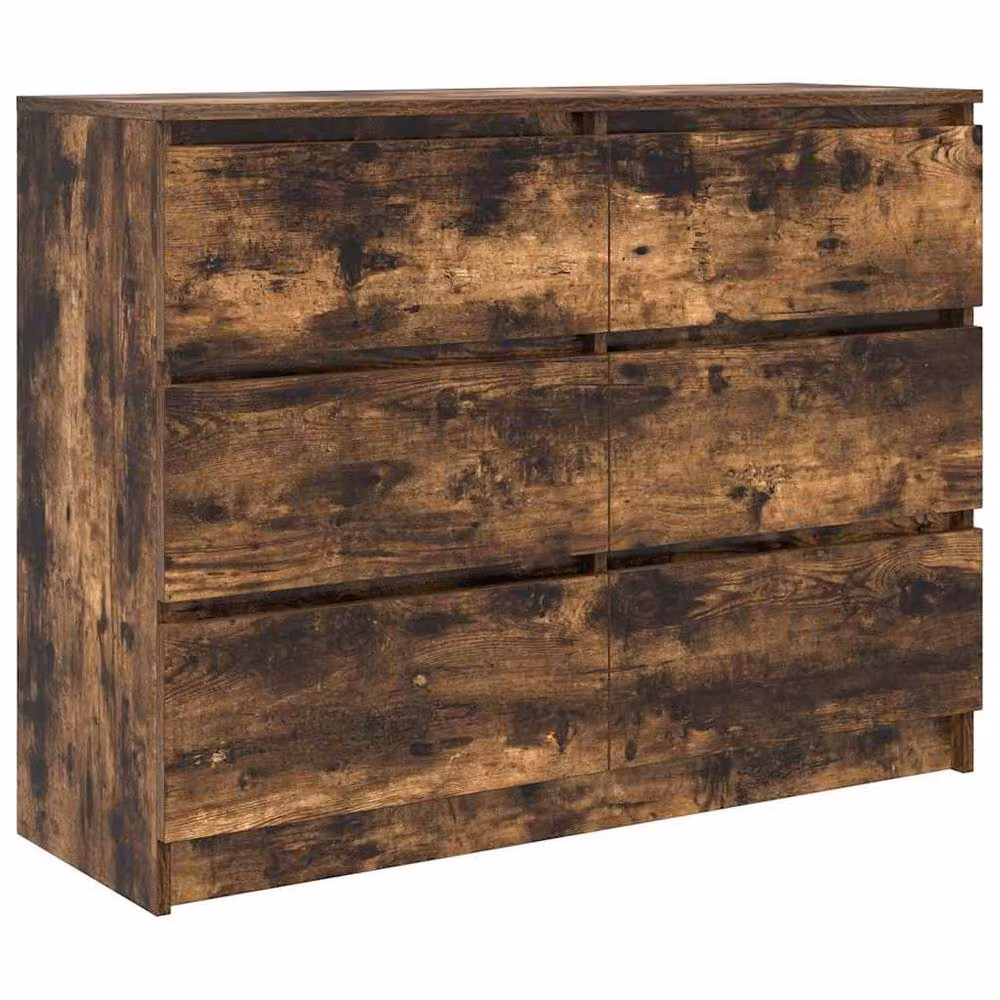 Berkfield Home Smoked Oak Sideboard in Brown, W/D/H: 100 x 35 x 76 cm – 2