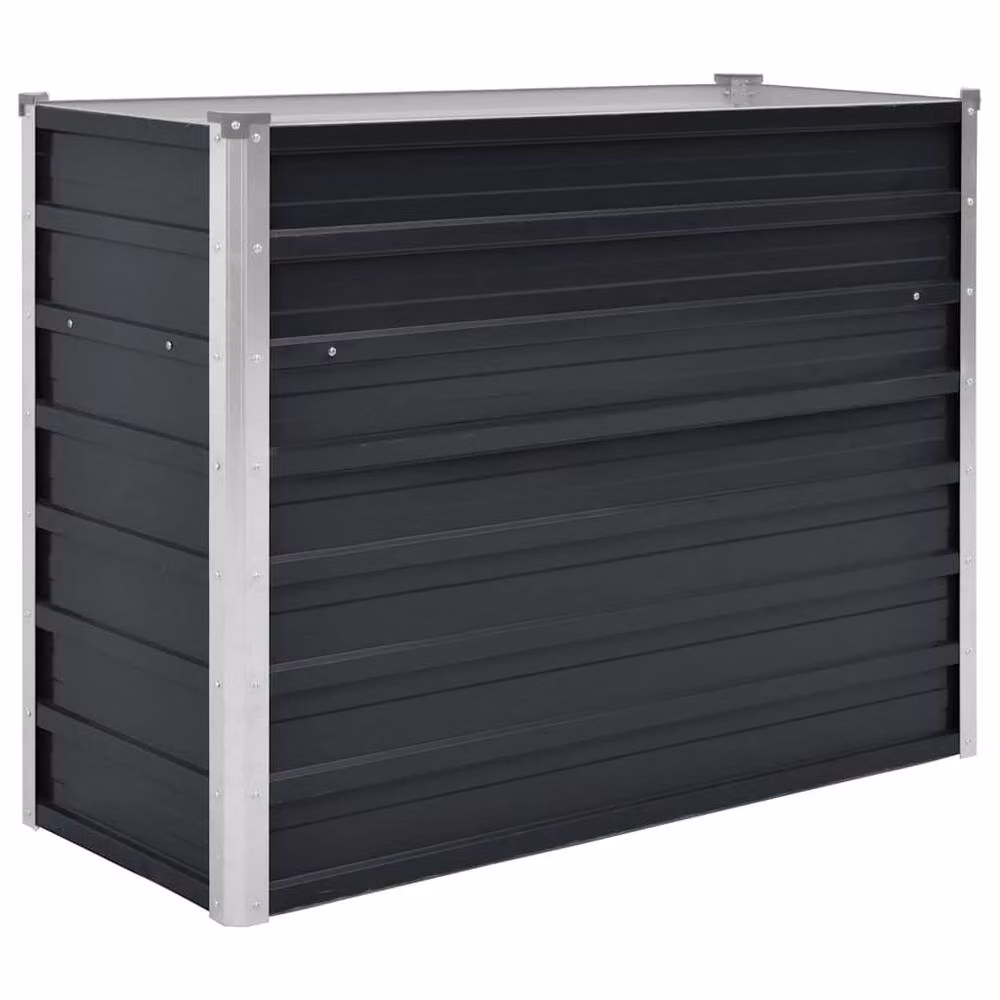Berkfield Home Garden Anthracite Raised Bed in Galvanised Steel, W/D/H: 100 x 40 x 77 cm – 2