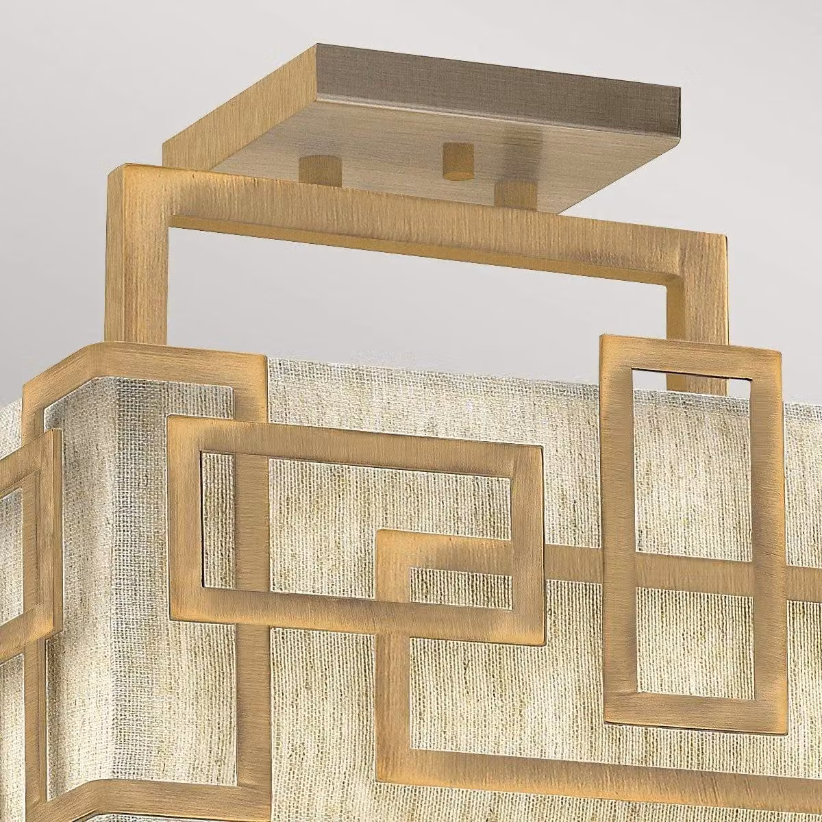 Netlighting Lanza 3 Light Semi Flush Mount Ceiling Light in Brushed Bronze with E27 Sockets – 2