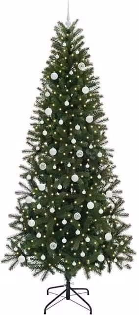 Berkfield Home Elegant Green Artificial Christmas Tree with 300 LEDs, Height: 240 cm – 1