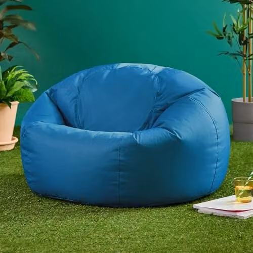 Bean Bag Bazaar Kingston Outdoor Bean Bags with Filling, 2 Pack, Petrol – 2