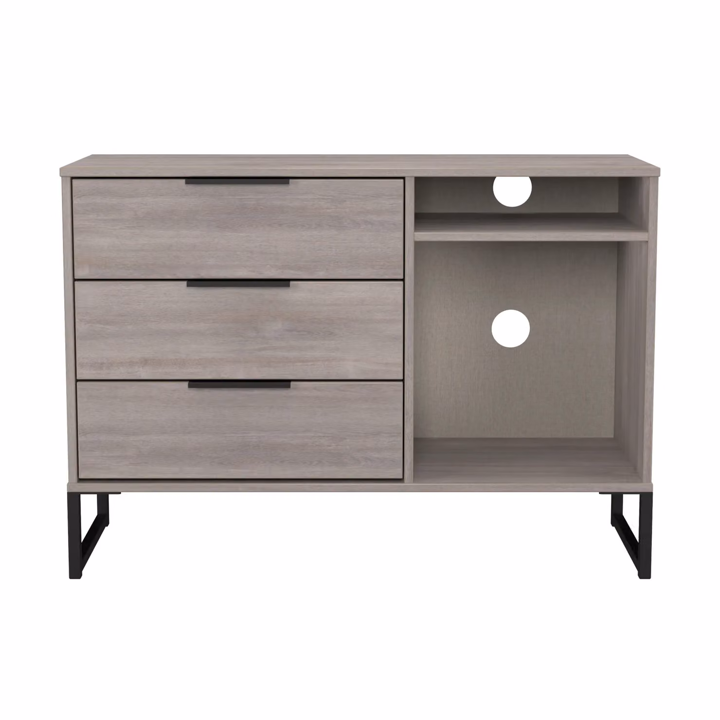 Ready Assembled 2 U Fuji 3 Drawer TV Unit in Light Grey – 2