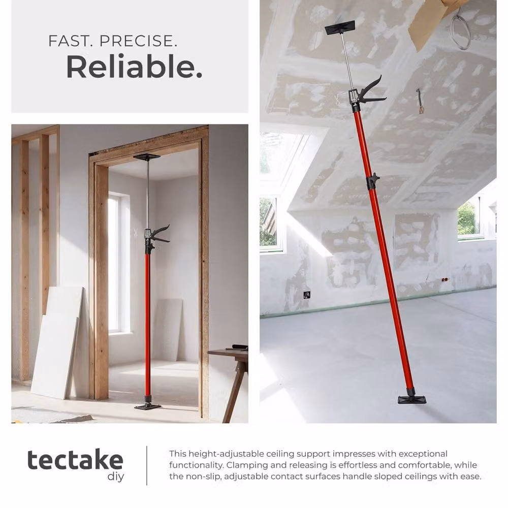 tectake Plasterboard Props Set of 2 in Red – 4