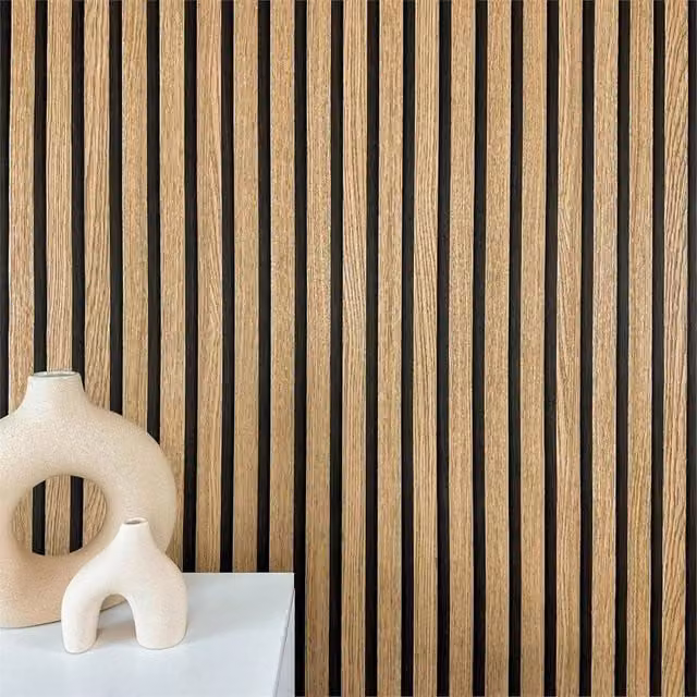 Nordara Brown Wood Look Self-Adhesive 3D Striped Wall Panel Wallpaper Roll – 1