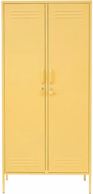 Mustard Made The Twinny Storage Locker in Butter Yellow, H 183 x W 85 x D 50 cm
