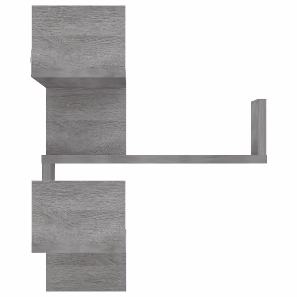 Berkfield Home Wall Mounted Corner Shelves, 2 Piece Grey Sonoma Engineered Wood, W/D/H: 40 x 40 x 50 cm – 2
