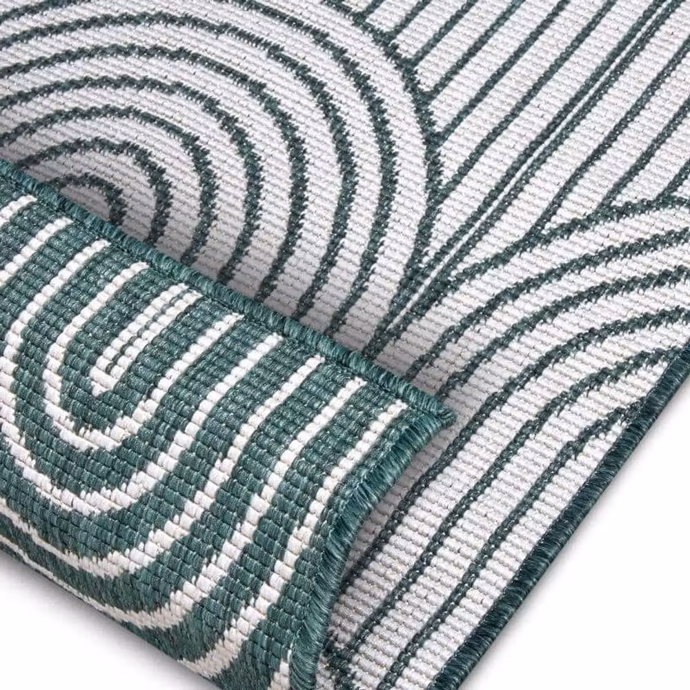 THE RUGS Pangli Reversible Flatweave Indoor Outdoor Rug, Green, W: 80 cm, L: 150 cm – 2