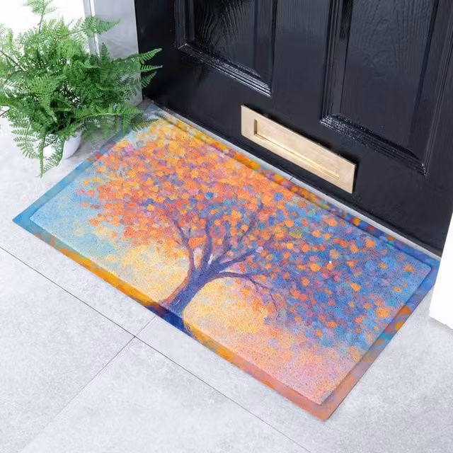 Artsy Mats Tree Of Life Doormat, Multicolour, W: 60 cm, D: 90 cm