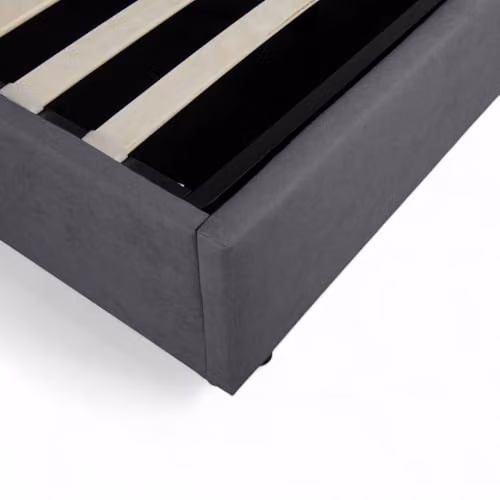 OAT Home Wilmslow Winged Headboard Upholstered Ottoman Storage Bed Frame in Anthracite Grey, W/D/H: 180 x 200 x 166 cm – 10