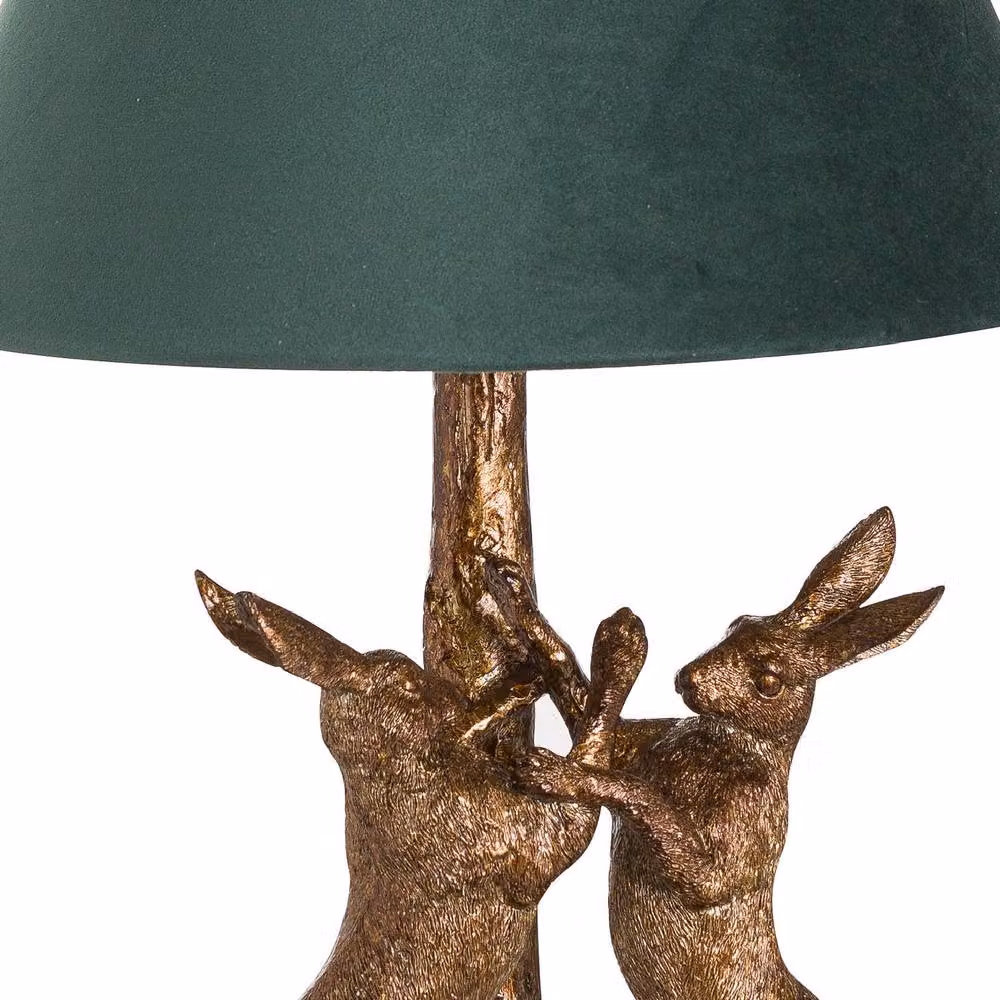 Hill Interiors Marching Hares Table Lamp in Multicolour and Green – 2