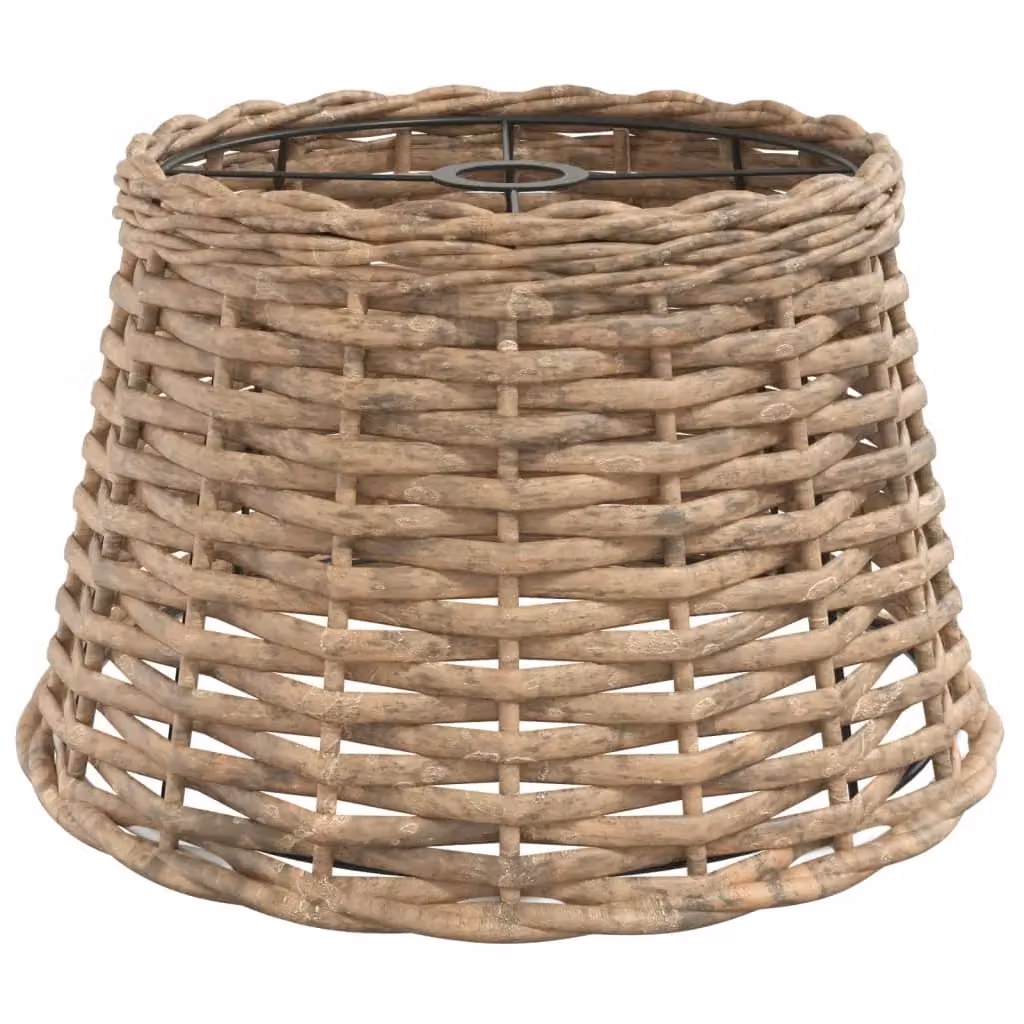 Berkfield Home Brown Wicker Ceiling Lamp Shade, W: 38 cm, H: 23 cm – 2