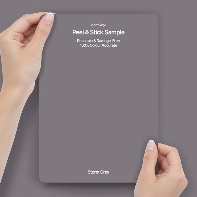 Hemway Interior Paint Sample Peel and Stick Swatch in Storm Grey