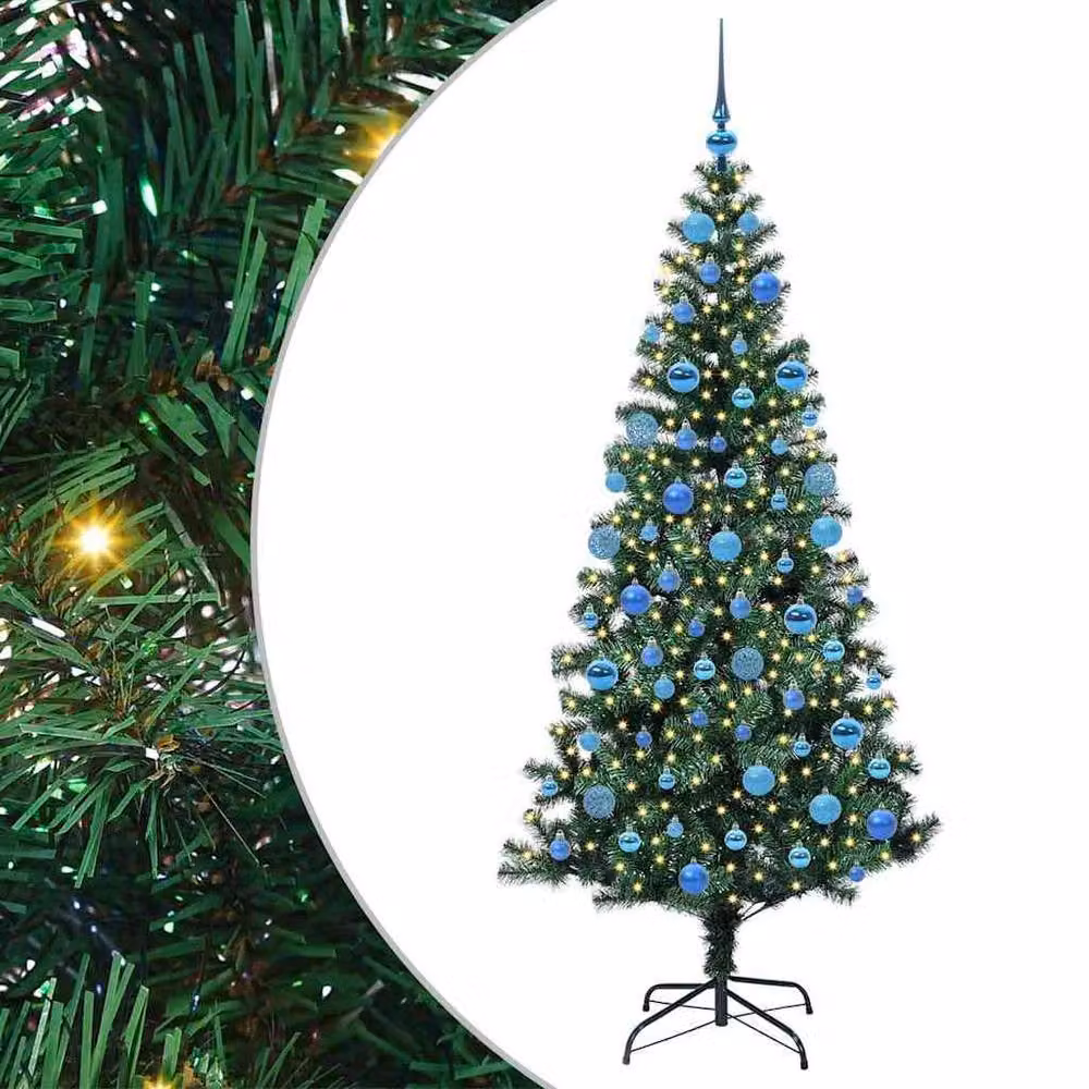 Berkfield Home Elegant Pre-lit Artificial Christmas Tree, Green, Height: 180 cm – 3