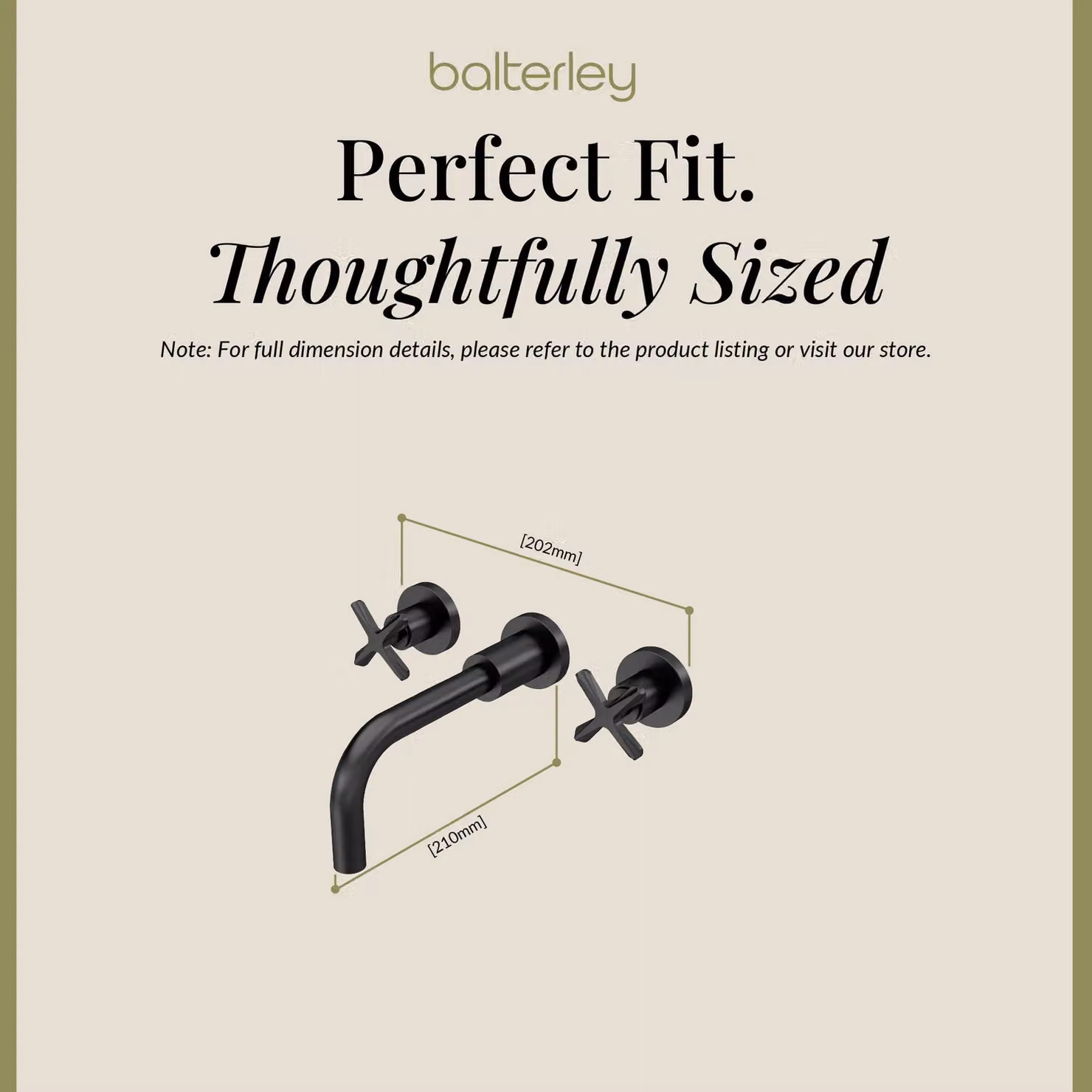 Balterley Connect Wall Mounted 3 Hole Basin Mixer Tap with Two Handles in Matt Black – 3