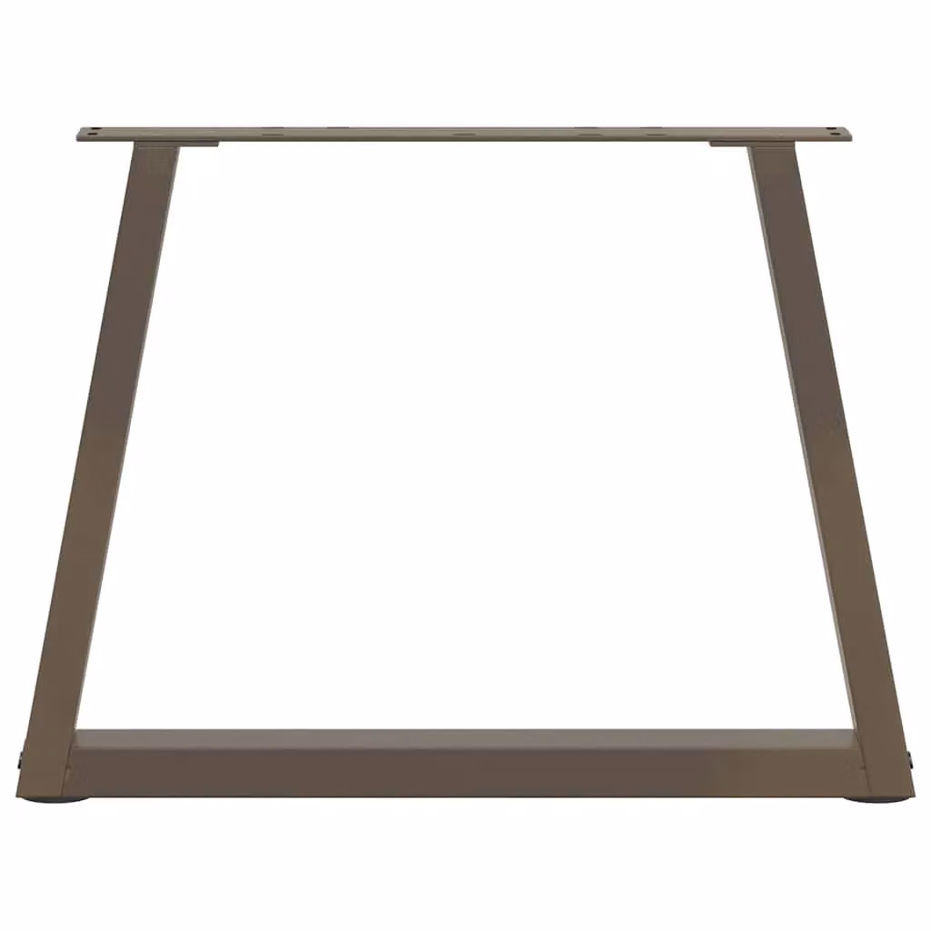 Berkfield Home V-Shape Dining Table Legs, 2 Pieces, Brown Steel, H: 60 cm, W: 42 cm – 3