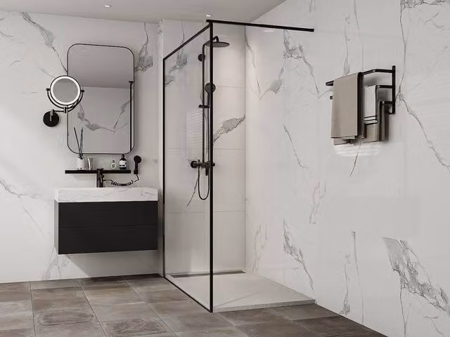 Vente-unique Lyrosa Rectangular Resin Countertop Basin in White, W: 140 cm x D: 80 cm – 1