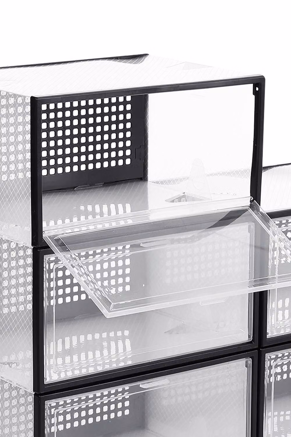 Garden Sanctuary Set of 12 Transparent Plastic Stackable Shoe Storage Boxes – 3