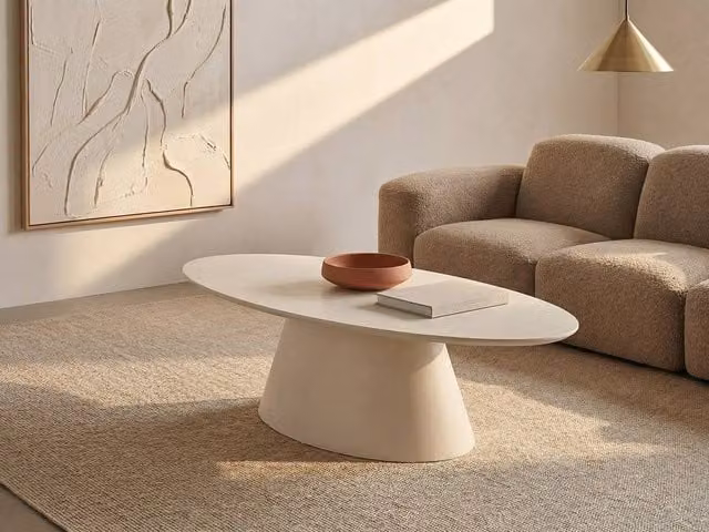 Vente-unique ANTELADA MDF Coffee Table, Beige, W/D/H: 60 x 40 x 25 cm – 1