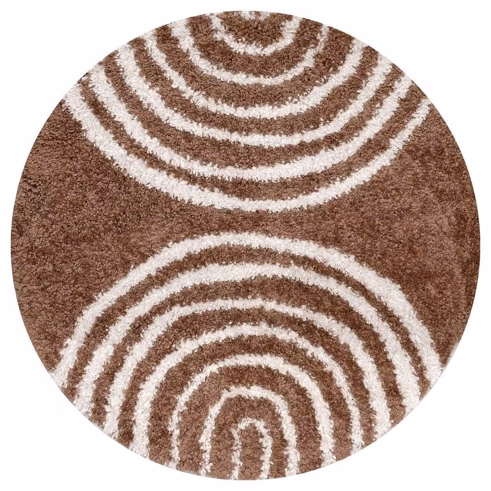 THE RUGS Moodi Rainbow Design Shaggy Soft High Pile Living Room Rug in Terracotta, W: 200 cm, L: 290 cm – 6