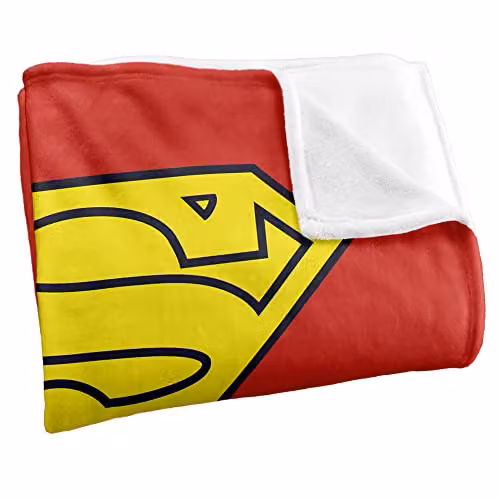 Warner Bros. Superman Cape Logo Super Soft Fleece Throw Blanket, Multicolour, W: 91 cm, D: 147 cm – 2