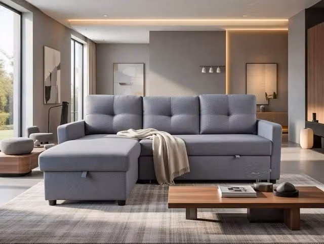 DS Living The Savona 3 Seater Storage Sofa in Grey