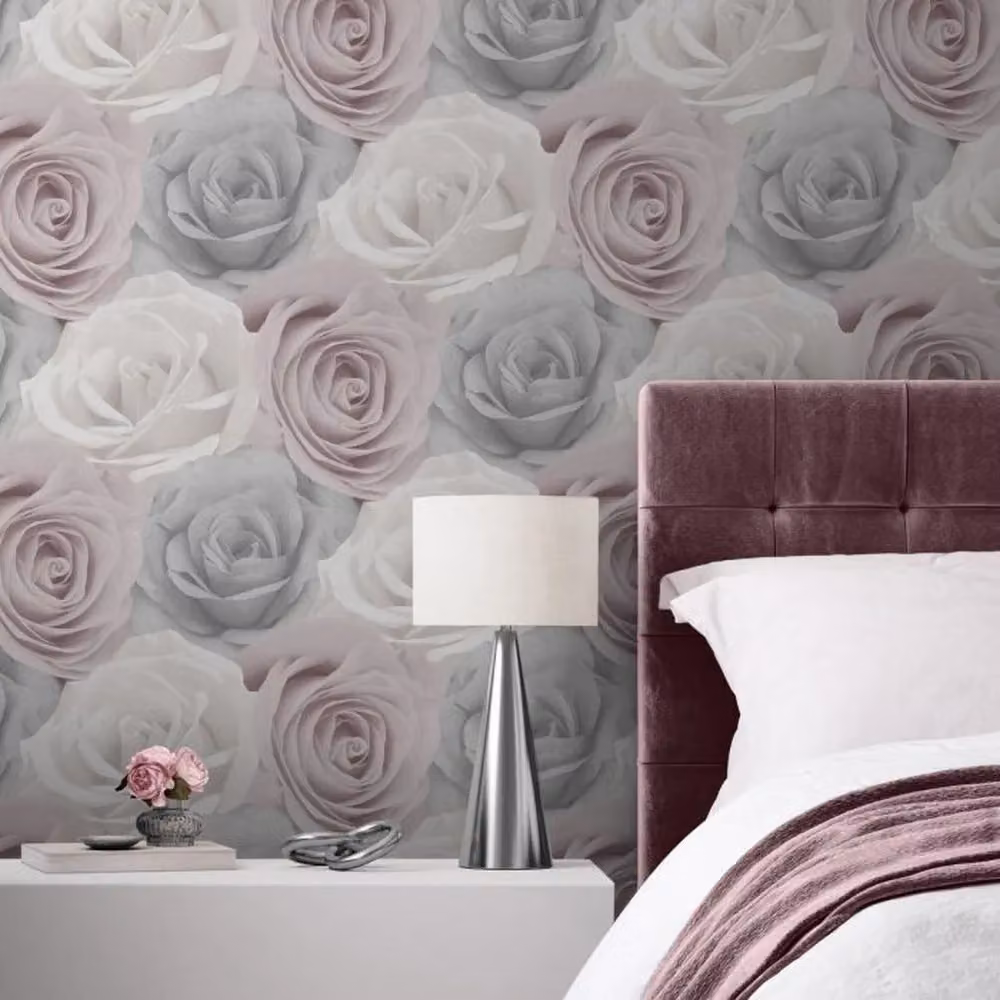 World of Wallpaper Melany Roses Pink Floral Botanical Wallpaper – 2