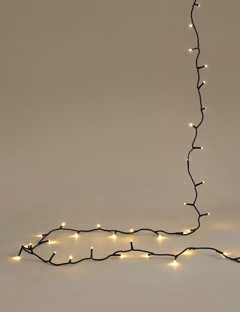 M&S 300 LED Warm White Christmas Mains Lights with Remote Control