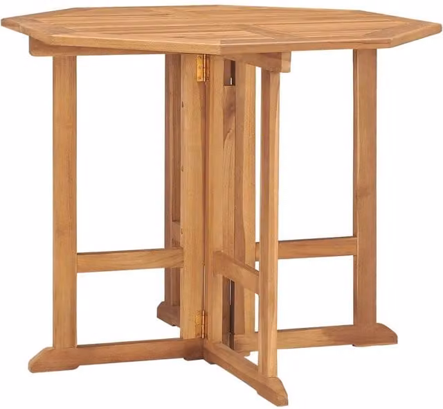 Berkfield Home Elegant 5 Piece Folding Outdoor Dining Set in Brown Solid Teak Wood