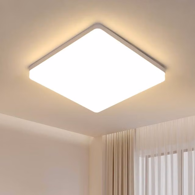 Goeco LED Ceiling Light, 48W, 3000K Warm White, IP44, White – 1