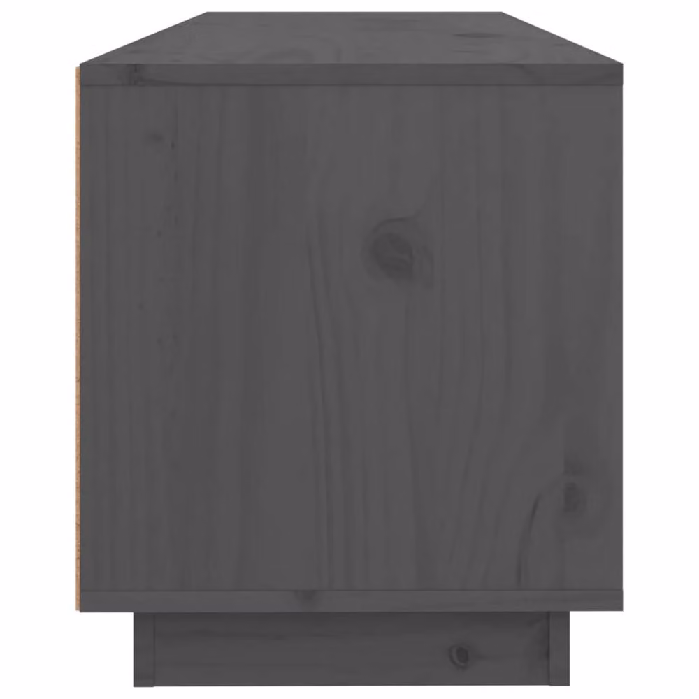 Berkfield Home Grey Solid Wood Pine TV Cabinet W/D/H: 100 x 34 x 40 cm – 4
