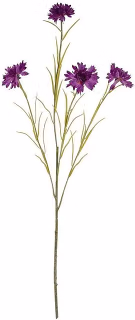 Lemon Pavilion Purple Cornflower Artificial Stem, Plastic, W: 20 cm, D: 20 cm, H: 77 cm