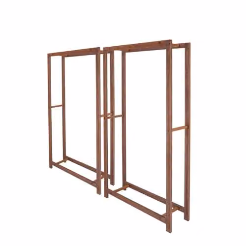 Esschert Design Wood Storage in Rust Brown, H 148 x W 23.5 x D 23.5 cm