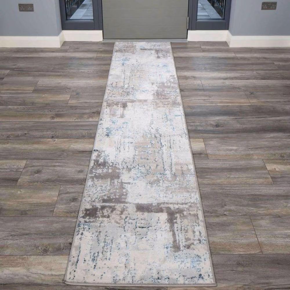 Kukoon Blue Abstract Modern Soft Area Rug for Living Room or Bedroom, W: 80 cm, L: 150 cm – 2
