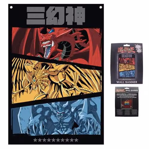 FaNaTtik Yu-Gi-Oh! Multicolour Textile Wall Banner, W: 125 cm, H: 85 cm