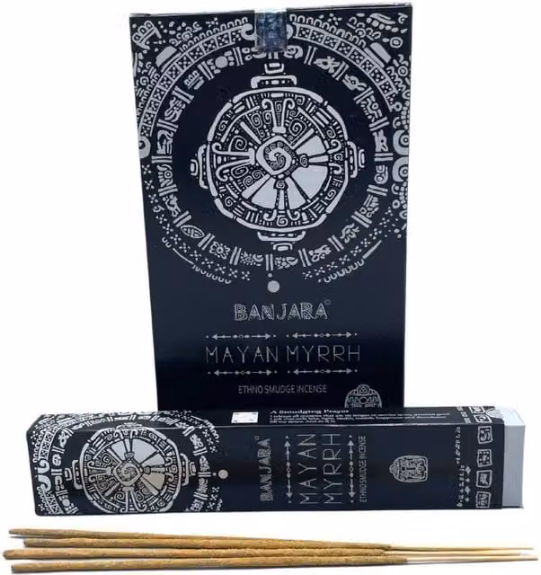 KDMD Banjara Tribal Smudge Incense Sticks, Mayan Myrrh, Brown