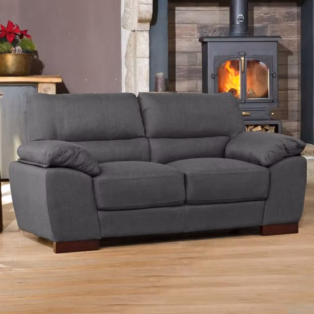 Artemis Home Westbrook 2 Seat Sofa in Grey Fabric with Ash Wood Frame