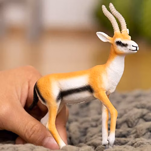 Schleich Wild Life Thomson Gazelle Toy Figurine in White, Black and Multicolour – 2