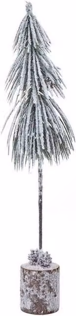 Lemon Pavilion Furniture and Decor Small Snowy Winter Tree in Brown and White, Height: 35 cm