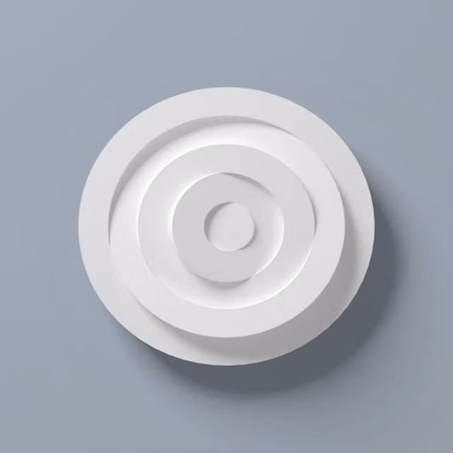 NMC Modern Lightweight Ceiling Rose Canopy in White