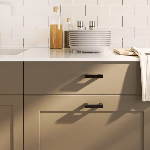 Berkfield Home 20 Pack Matt Black Stainless Steel Bar Cabinet Handles