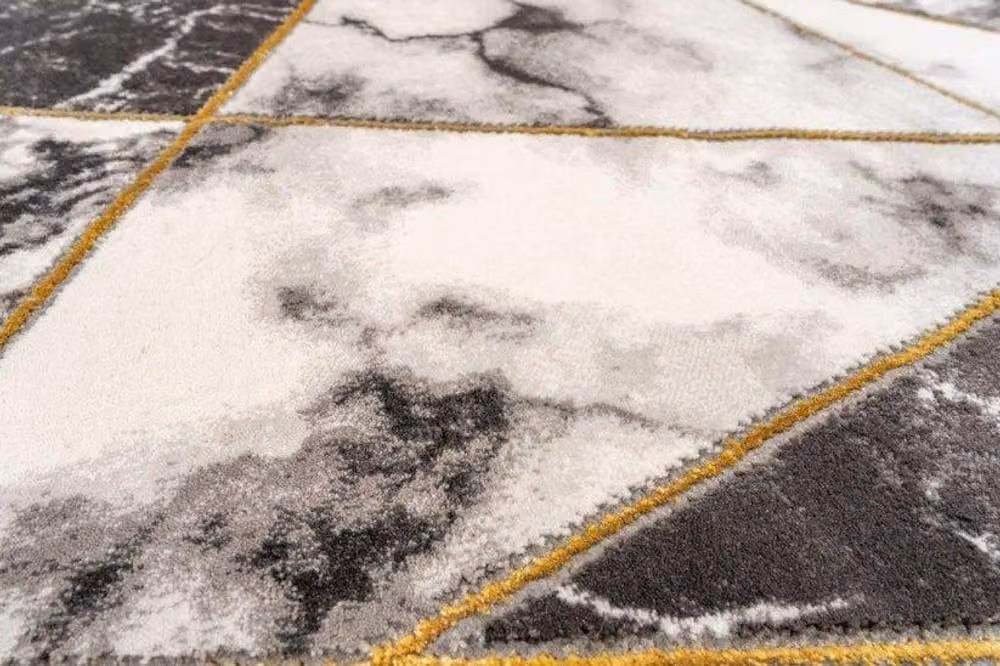 Celebrity Interiors Bianco 185MA Black/Cream Rectangular Rug in Black, W: 160 cm, D: 225 cm – 2