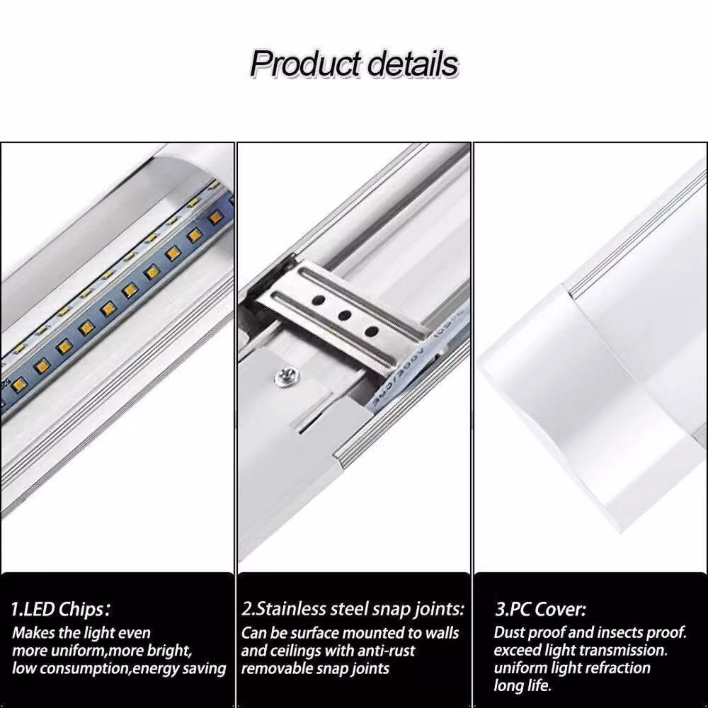 NESTLUNE 2-Piece LED Batten Tube Light Set in Natural White – 2