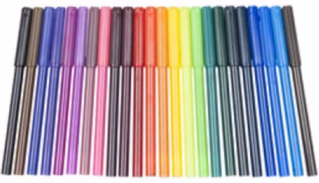 UMKY 24 Piece Multicolour Fine Tip Felt Tip Pen Set